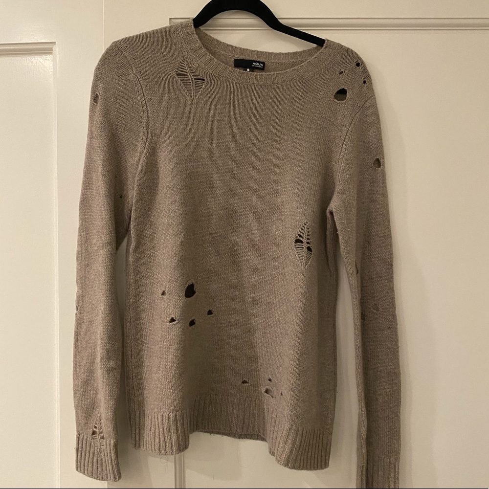 Aqua cashmere sweater size M